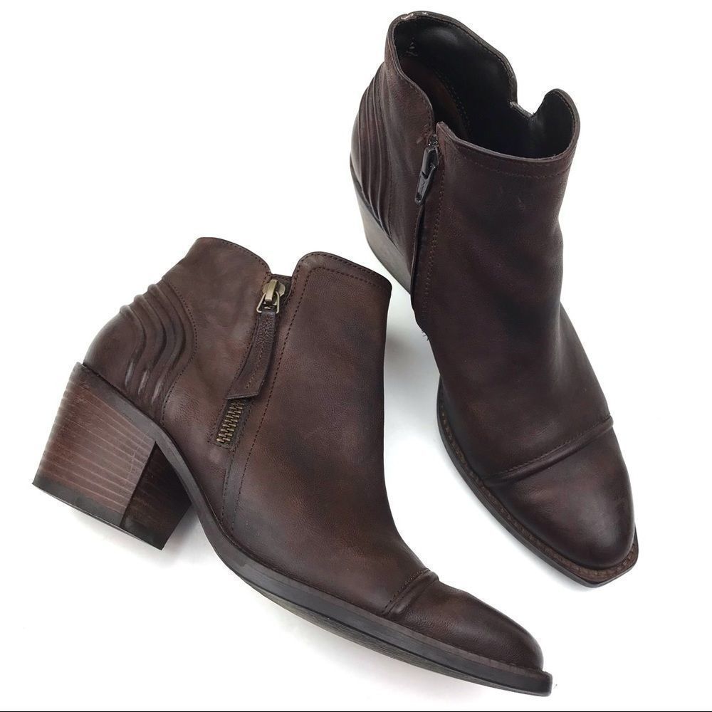 Paul Green Brown Ankle Boots